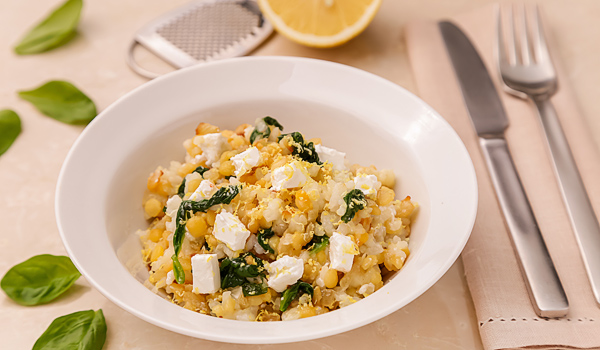 Rice Pilaf with Peas and Spinach (Vegetarian)