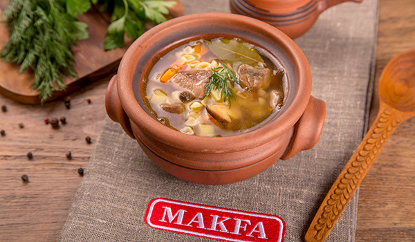 Грибной суп с ракушками