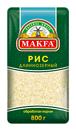 Рис шлифованный длиннозерный обработанный паром