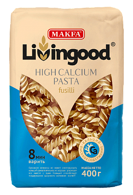 High calcium pasta fusilli