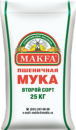 Мука пшеничная хлебопекарная, второй сорт