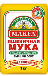 Мука пшеничная хлебопекарная ОБОГАЩЕННАЯ витаминно-минеральной смесью, высший сорт