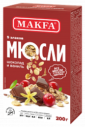 MUESLI: CHOCOLATE AND VANILLA