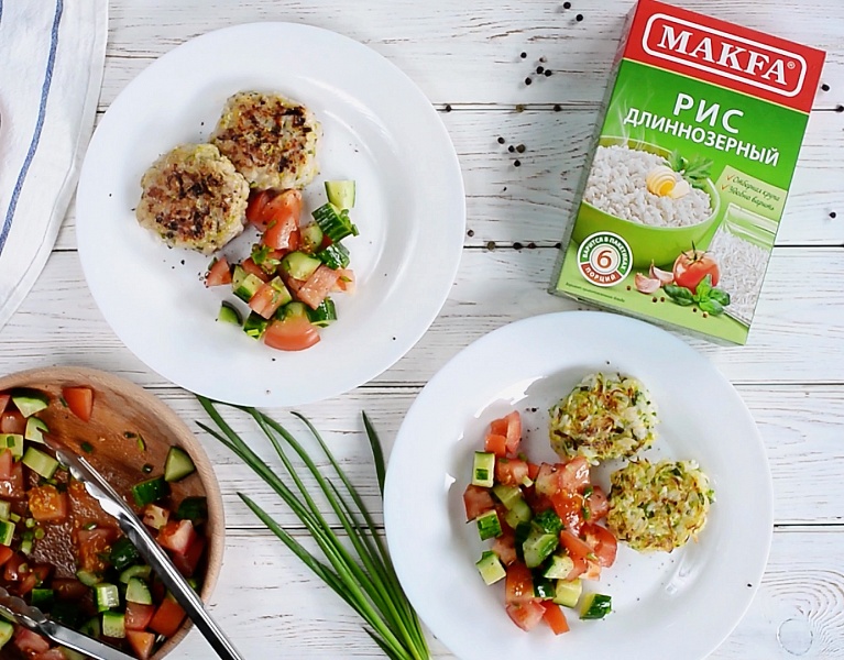 Рисовые котлеты с кабачком