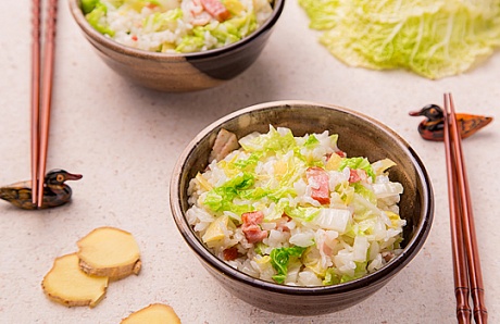 Shanghai Rice with Pork and Pakchoi